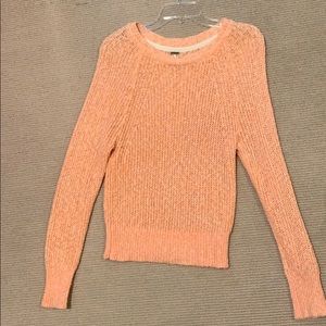 Free people neon peachy orange sweater